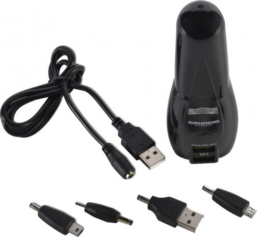 autolader USB 12/24/230 Volt 0,5/1 Amp&egrave;re zwart