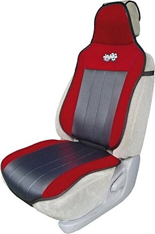 stoelkussen Coolmate universeel kunstleer zwart/rood