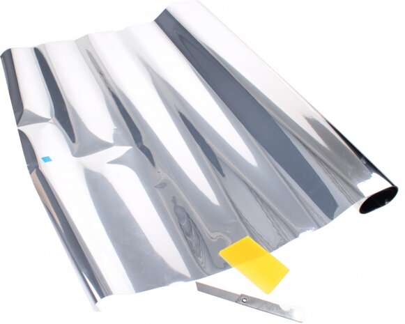 raamfolie 300 x 50 cm zilver