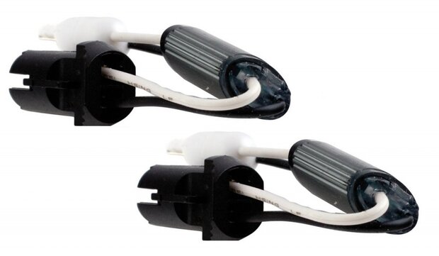 ontstoringskabel voor T10 fitting 2 stuks zwart/wit