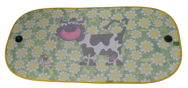 zonnescherm koe achterruit 50 x 100 cm groen/geel