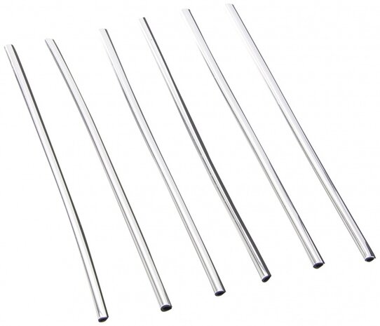 sierstrips voor luchtrooster PVC 6 x 250 mm chroom 6 st