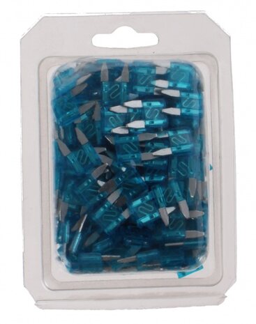 autozekeringen mini 15A blauw 250 stuks