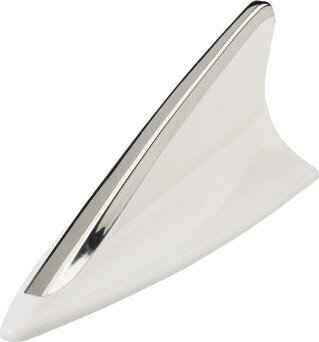 haaienvinantenne dummy 14,5 cm wit/chroom