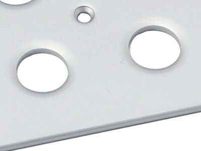 voetplaat universeel aluminium 251 x 340 mm zilver
