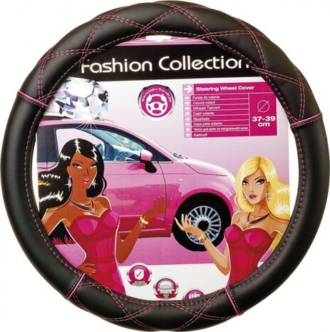 stuurhoes Girly universeel PVC zwart/rood 37-39 cm