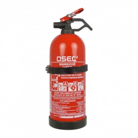 brandblusser ABC met houder 1kg rood 29,4cm