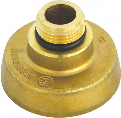 gasnippel Itali&euml; 50 mm messing goud