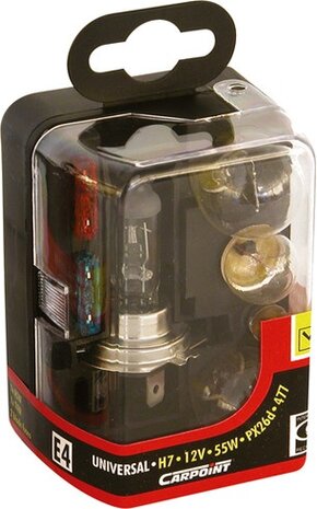 reservelampenset auto H7 12 Volt 7-delig