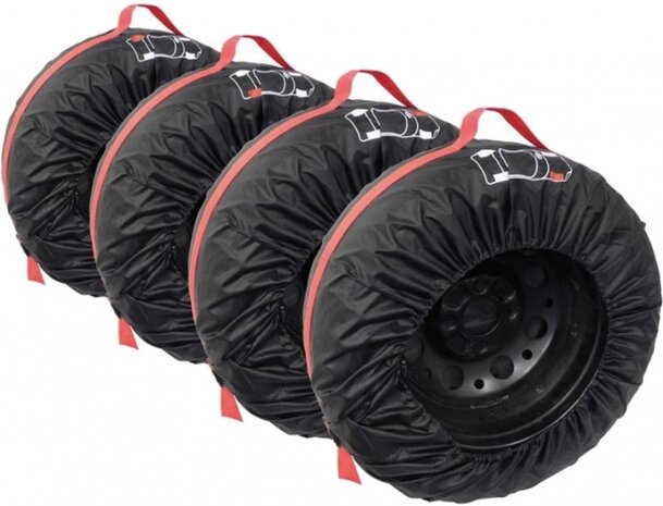 bandenhoezen 4 stuks zwart