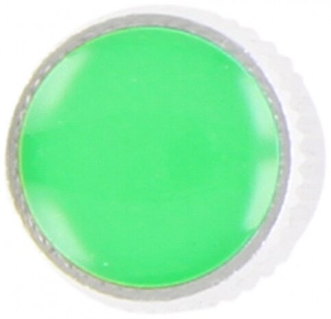 ventieldoppen aluminium zilver/groen 4 stuks