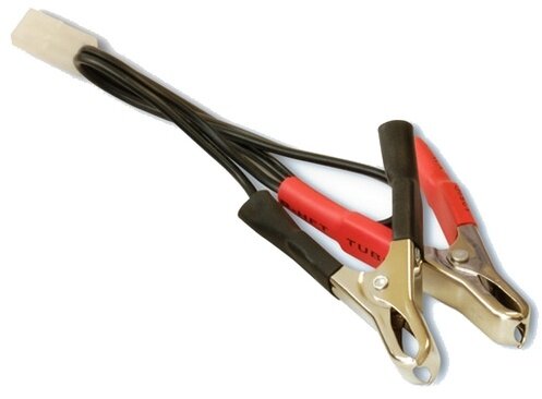 snoer met accuklemmen 50 cm zwart