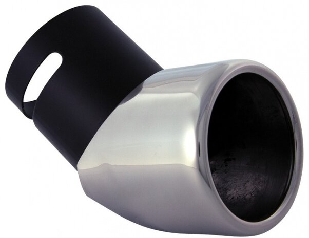 uitlaatsierstuk rond 50-70 mm 9 cm RVS chroom