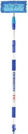 wasborstel Heavy Duty met telescopische steel 3 meter blauw