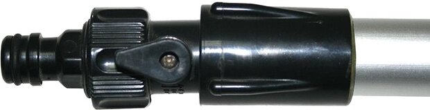wasborstel met telescopische steel 1,8 meter zwart/grijs
