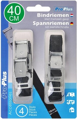 bindriemen 18 x 400 mm polyester zwart 4 stuks