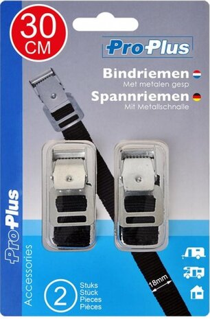bindriemen 18 x 300 mm polyester zwart 2 stuks