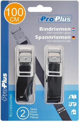 bindriemen 18 x 1000 mm polyester zwart 2 stuks