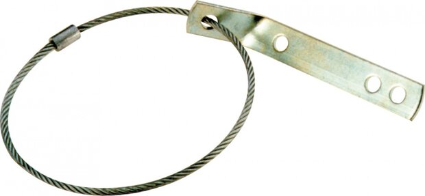 kabel + bevestigingsplaatje voor hulpkoppeling staal