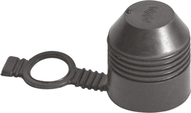 trekhaakdop met rubber ring zwart