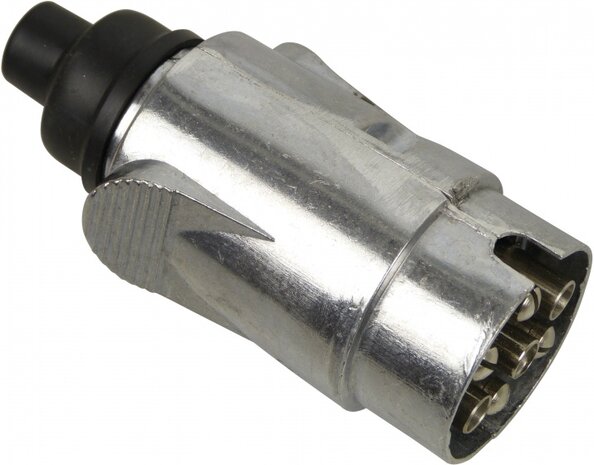 stekker 7-polig metaal zilver