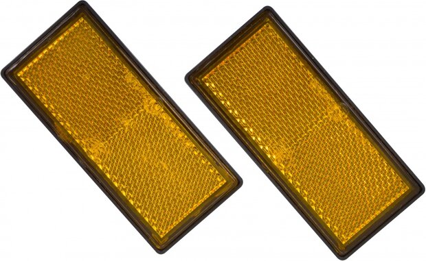 reflectorset 86 x 40 mm 2 stuks oranje