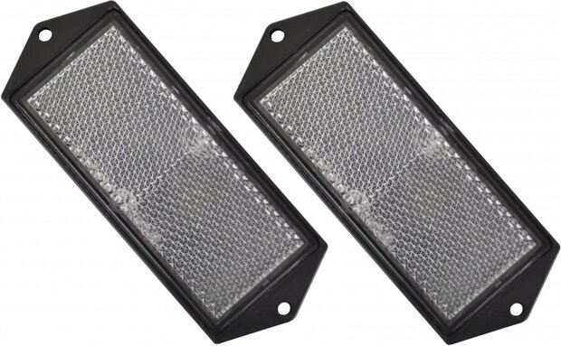 reflectorset 104 x 40 mm 2 stuks wit