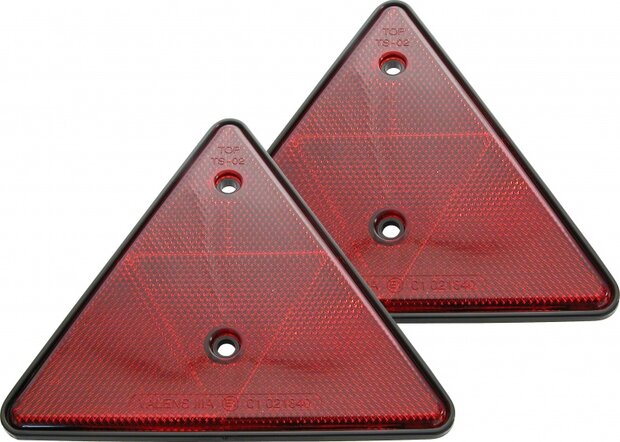 lengtedriehoeken 190 x 180 mm rood 2 stuks