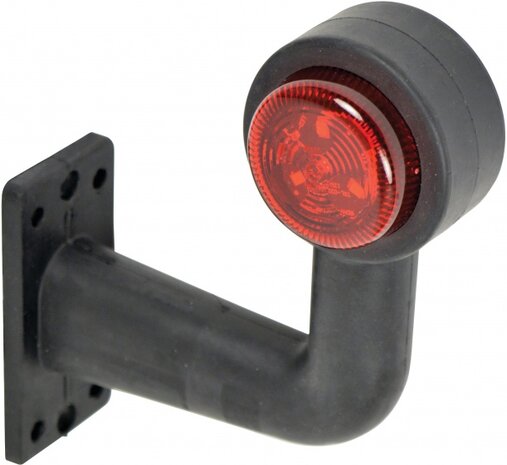 breedtelicht 10-30 Volt haaks rechts 140 mm rood/wit