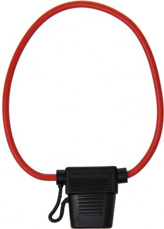 zekeringhouder in-line normaal 20 cm rood