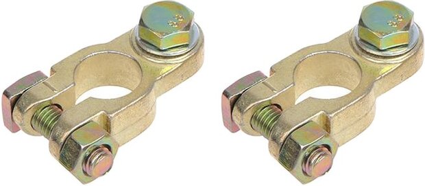 accuklemmenset met bout (+) en (-) DIN 16/18 mm