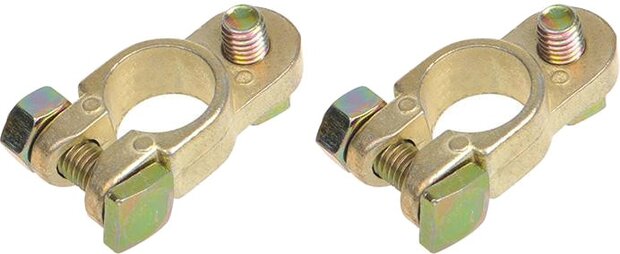 accuklemmenset met bout (+) en (-) DIN 16/18 mm