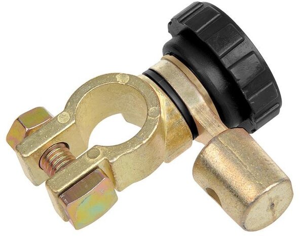 accuklem (-) met stroomonderbreker DIN 16 mm haaks