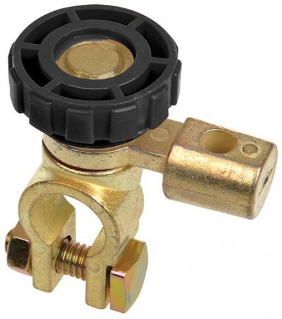 accuklem (-) met stroomonderbreker DIN 16 mm haaks