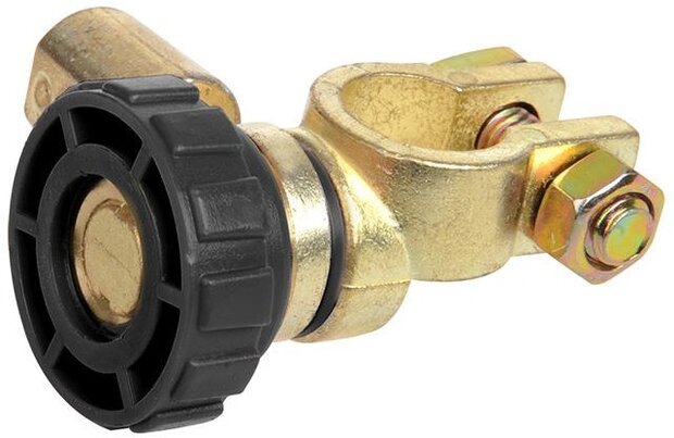 accuklem (-) met stroomonderbreker DIN 16 mm haaks
