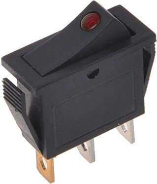 wipschakelaar met led-lampje 12-24 Volt rood