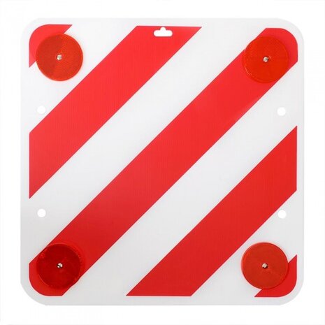 markeringsbord met reflectoren 50 x 50 cm rood/wit