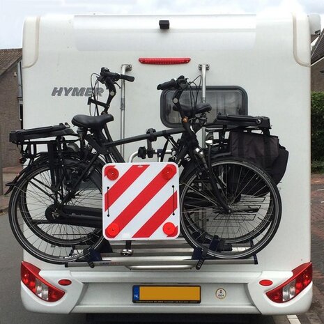 markeringsbord met reflectoren 50 x 50 cm rood/wit