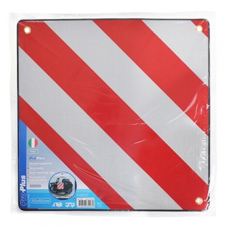 markeringsbord voor Itali&euml; 50 x 50 cm rood/wit