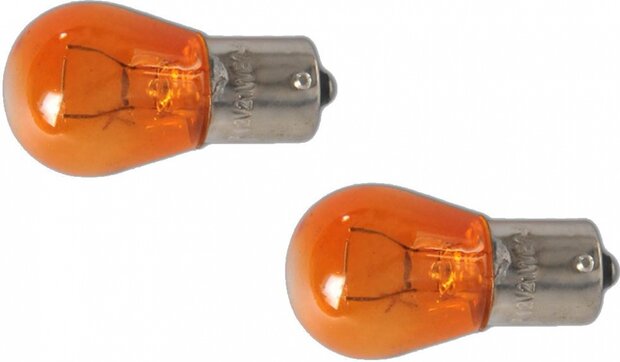 autolampen PY21W (BA15S) 12 Volt 21 Watt oranje 2 stuks