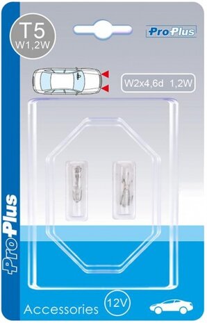 autolampen T5 12 Volt 1,2 Watt 2 stuks