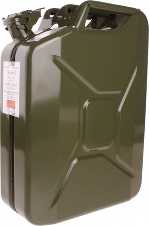 stalen jerrycan 20 liter groen