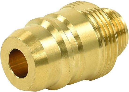 LPG nippel Euronozzle 22 mm messing goud in blister
