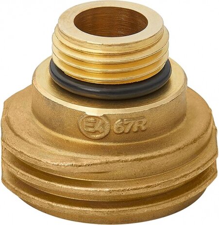 LPG nippel Europa 22 mm messing goud