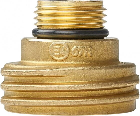 LPG nippel Europa 22 mm messing goud