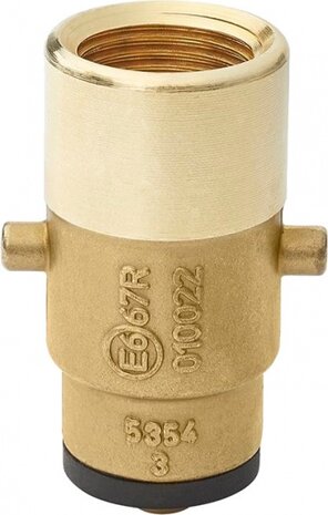 LPG nippel Bajonet 10 mm messing goud in blister