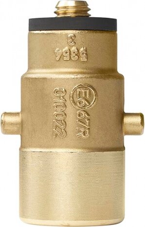 LPG nippel Bajonet 10 mm messing goud in blister