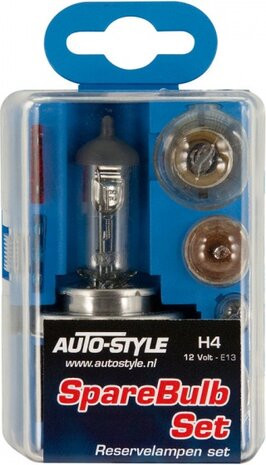reservelampenset H4 12 Volt 55-60 Watt 8-delig