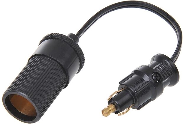 verloopkabel normstekker -&gt; sigarettenaansteker 15 cm