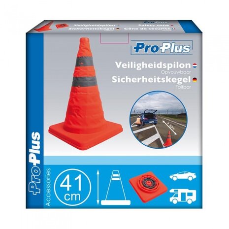 opvouwbare veiligheidspylon 41 cm oranje